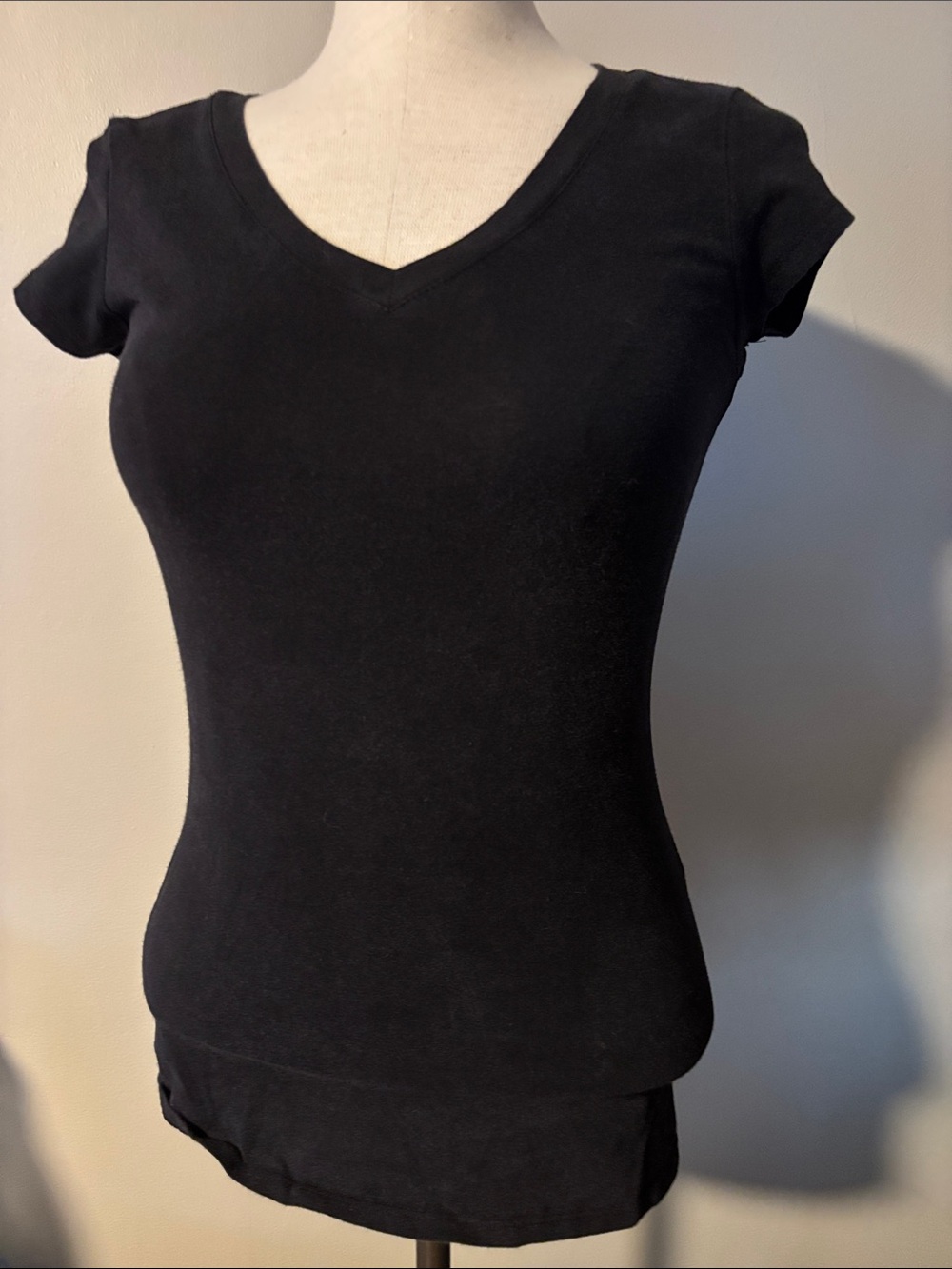 Deb Black Short Sleeve V-Neck Tee